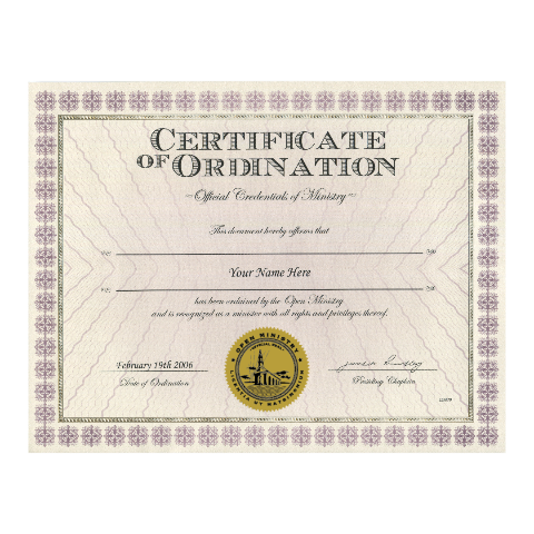 Minister Ordination Package